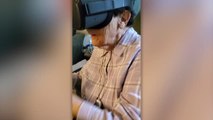 Grandma Aged 88 Reacts To Catching VR Fish On Oculus Quest | Happily TV