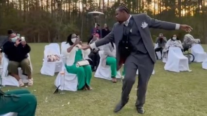 Flower Man Shines As He Dances Down Aisle | Happily TV