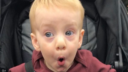 Kid Gobsmacked Seeing Christmas Decorations For First Time | Happily TV