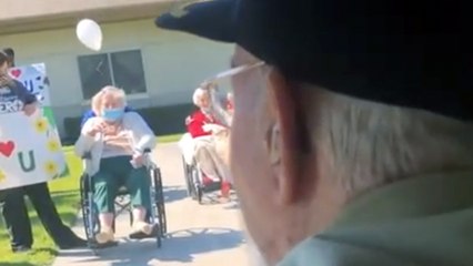 WWII Vet Sees Wife For First Time In Two Months | Happily TV