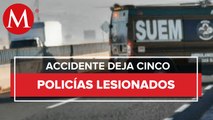 Cinco lesionados en accidente automovilístico en Autopista Naucalpan-Toluca