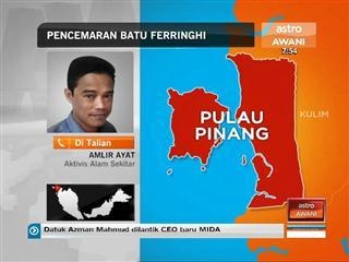 Pencemaran air di Sg Batu Feringgi - Reaksi aktivis alam sekitar