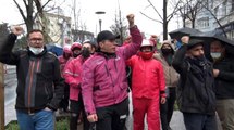 Yemeksepeti çalışanları Almanya Başkonsolosluğu önünde eylem yaptı