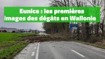 Eunice : les premières  images des dégâts en Wallonie