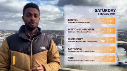 Bristol weather forecast 18 February