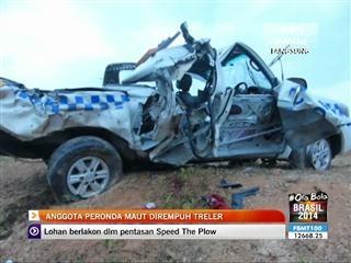 Anggota peronda maut dirempuh treler