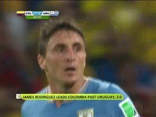 James Rodriguez leads Colombia past Uruguay, 2-0