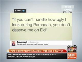 Perkongsian tentang Ramadan trending di Twitter