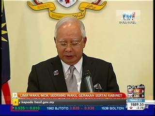 5 wakil MCA, seorang wakil Gerakan, sertai kabinet