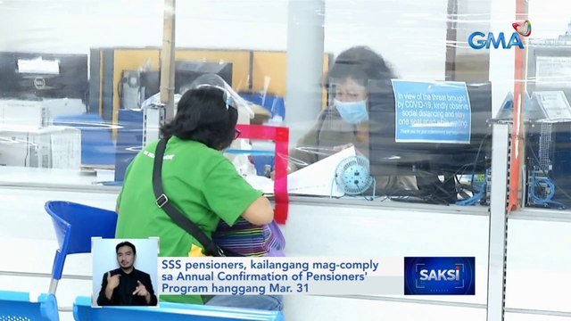 SSS pensioners, kailangang mag-comply sa annual confirmation of Pensioners' Program hanggang Mar. 31 | Saksi