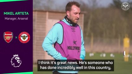 Arteta swept up in 'incredible' Eriksen comeback story