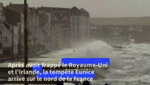 La tempête Eunice déferle sur le nord de la France