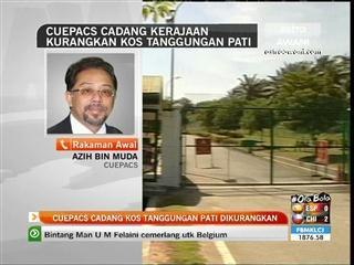 Cuepacs cadang kos tanggungan PATI dikurangkan