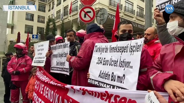 Kuryeler Almanya Başkonsolosluğu Önünde Toplandı