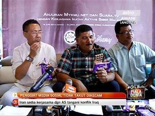 Penggiat media sosial tidak takut dikecam