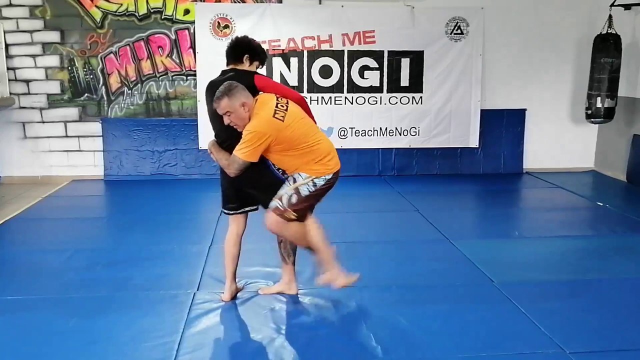 How to Leg Hook Takedown from Clinch - BJJ for Beginners
