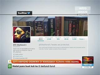 Effi Obifiend didakwa kerana hina agong