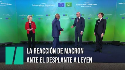 A Ursula Von der Leyen vuelven a hacerle lo mismo... y la reacción de Macron es tremenda