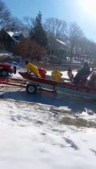 Emergency Crew Rescues Deer From Icy Water
