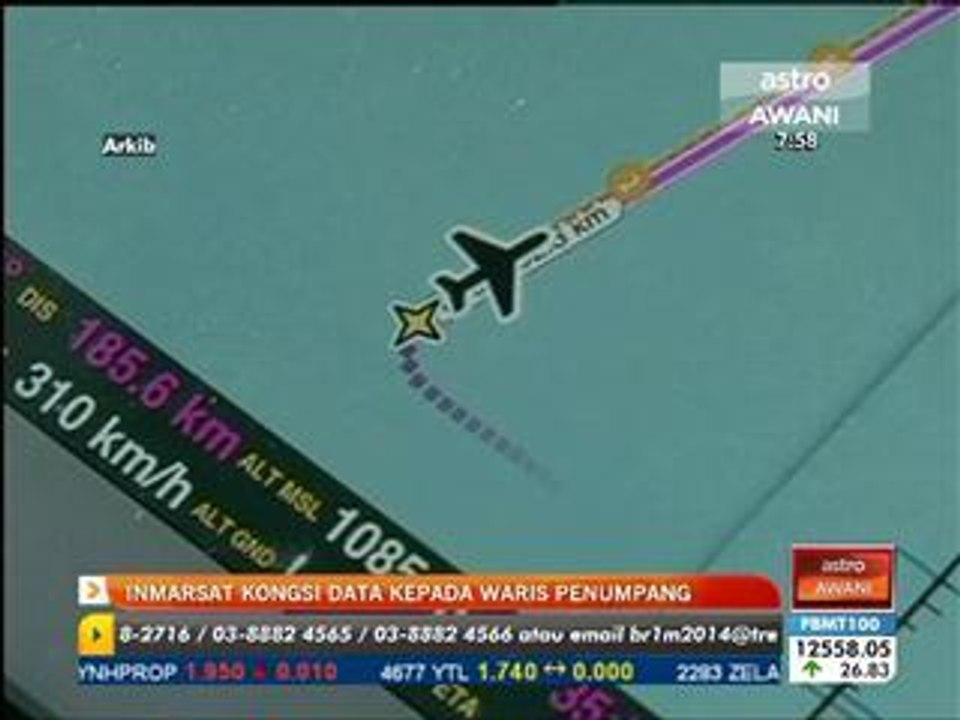 INMARSAT kongsi data kepada waris penumpang