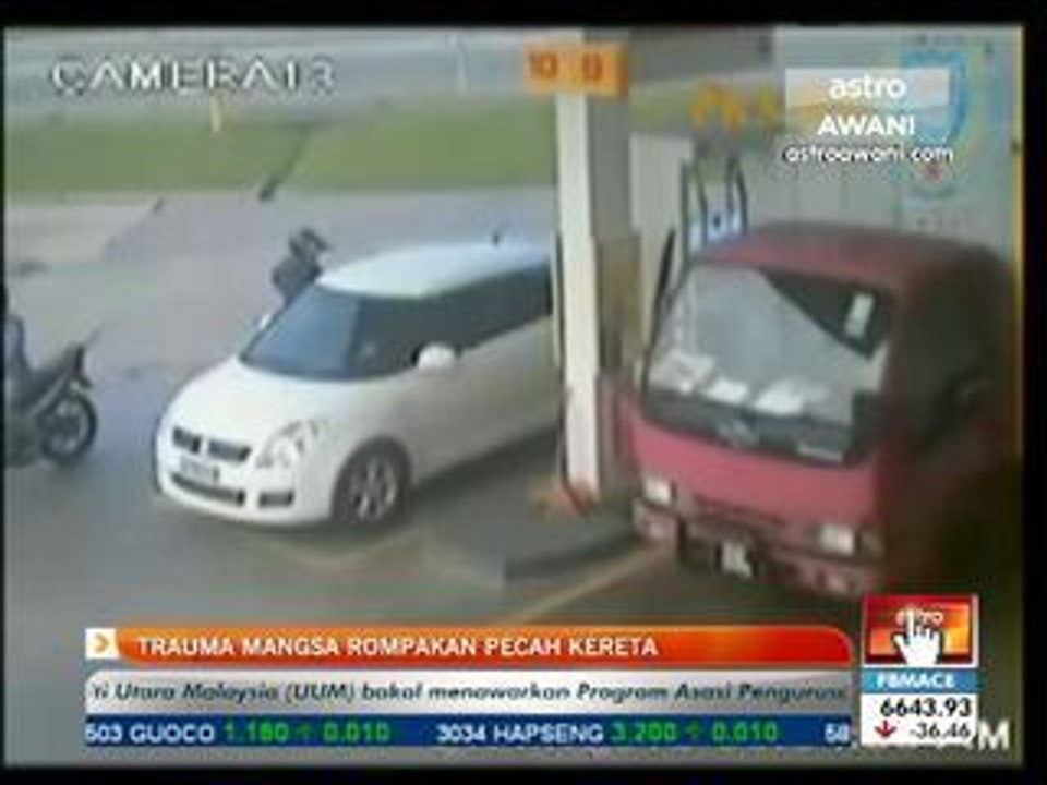 Trauma mangsa rompakan pecah cermin kereta