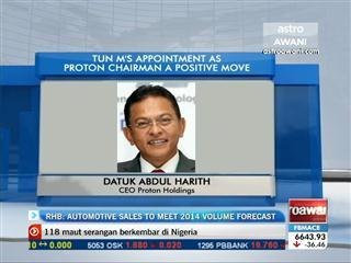 Tun M's appointment as PROTON Chairman a positive move