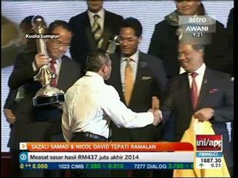 Sazali Samad Nicol David tepati ramalan di Majlis Anugerah Sukan Negara 2013