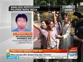 Penganalisis Politik Asia: Tugas berat menanti parti BJP