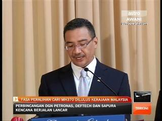 Fasa peralihan cari MH370 dilulus kerajaan Malaysia