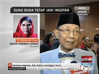 'Suka duka tetap jadi ingatan' - Datuk Sarimah Ahmad