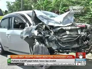 Maut selepas cubaan memotong kenderaan gagal