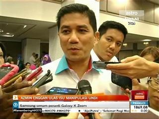 Azmin enggan ulas isu manipulasi undi