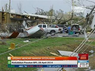Puting beliung : Operasi mencari mangsa diteruskan