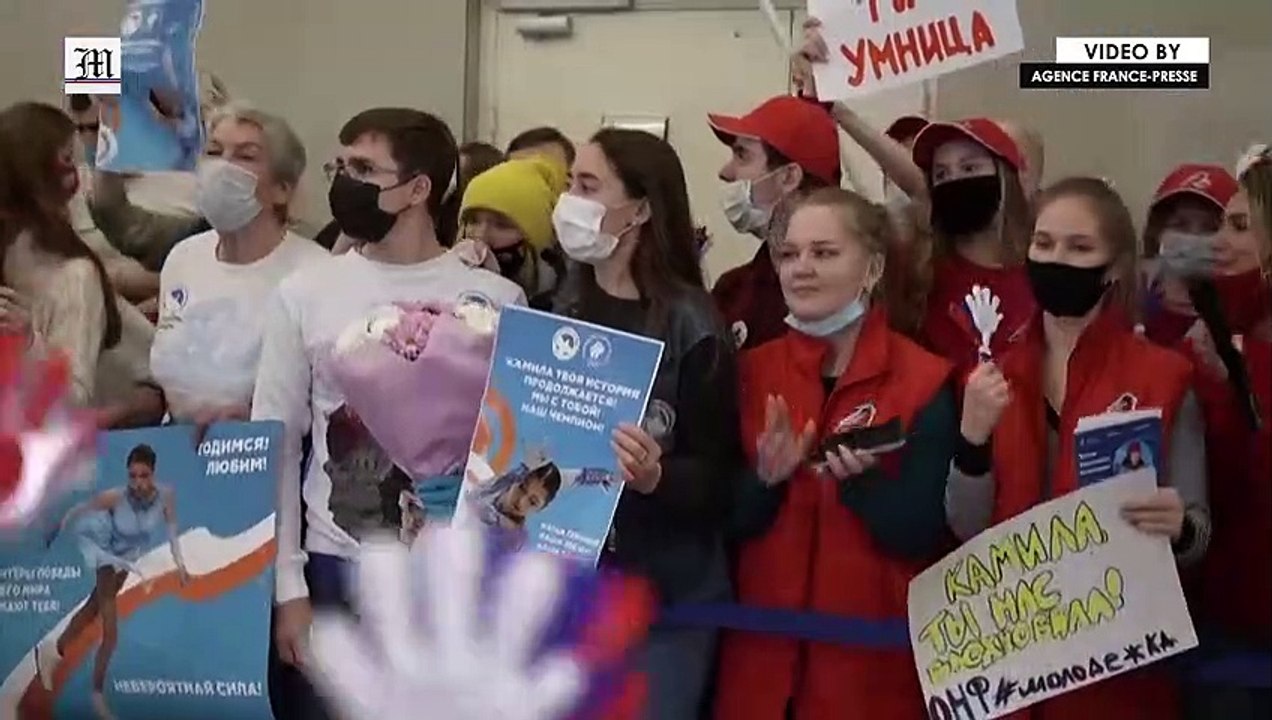 Beijing 2022: Fans greeting figure skater Kamila Valieva at Moscow airport