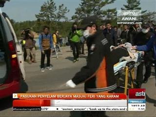 Pasukan penyelam berjaya memasuki feri yang karam