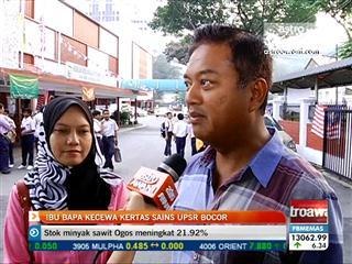 Ibu bapa kecewa kertas Sains UPSR bocor