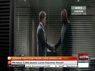 Senarai tiga filem paling laris minggu ini