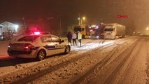 Konya-Antalya yolunda kar yağışı ulaşımı aksatıyor