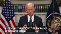 Biden: Putyin döntött Ukrajna lerohanásáról