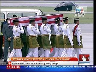 Ketibaan kumpulan ketiga jenazah MH17 (FULL)