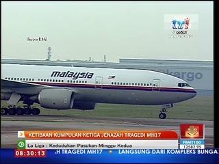 Ketibaan pesawat MH19 membawa 9 jenazah tragedi Mh17