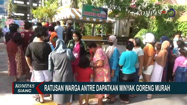 Ratusan Warga di Madiun Rela Antre Demi Dapatkan Minyak Goreng Murah Rp 14.000 per Liter