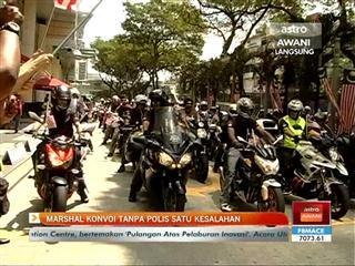 Marshal konvoi tanpa polis satu kesalahan