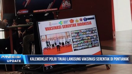 Kalemdiklat Polri Meninjau Langsung Vaksinasi Serentak Se-Indonesia Di Pontianak Convention Center
