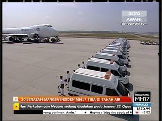 20 jenazah mangsa insiden MH17 tiba di tanah air