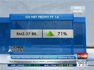 IOI Corp records higher 4Q earnings but revenue falls
