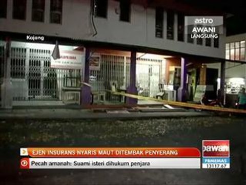 Ejen insurans nyaris maut ditembak penyerang
