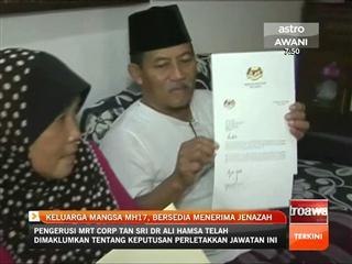 Keluarga mangsa MH17, sedia terima jenazah