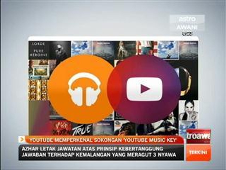 Youtube memperkenal sokongan 'Youtube Music Key'