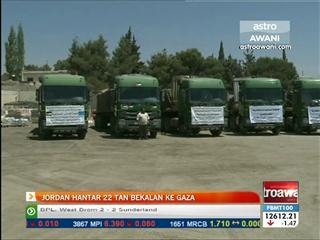 Jordan hantar 22 tan bekalan ke Gaza